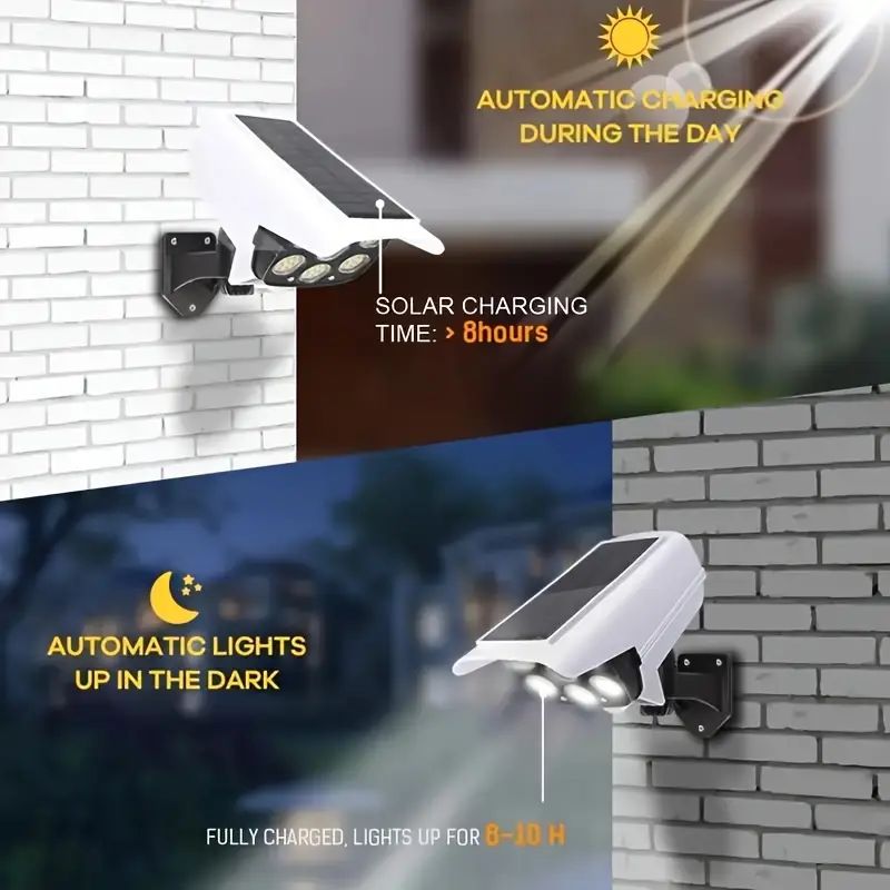 Lámpara Solar 77 LED | Sensor PIR + Diseño Tipo Cámara