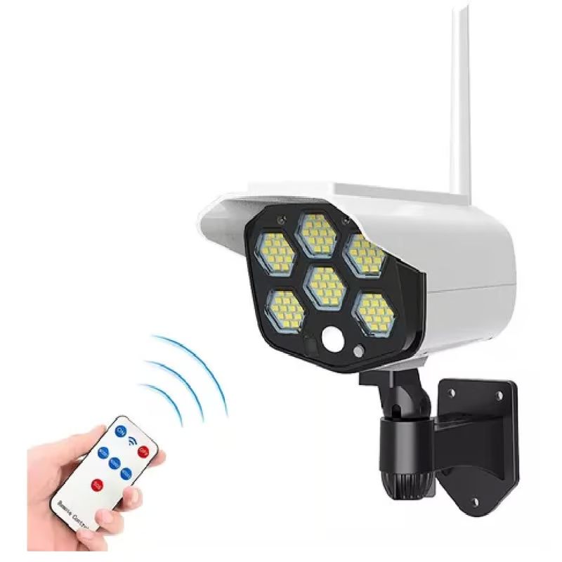 Lámpara Solar 77 LED | Sensor PIR + Diseño Tipo Cámara