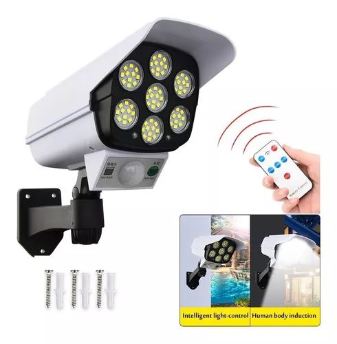 Lámpara Solar 77 LED | Sensor PIR + Diseño Tipo Cámara