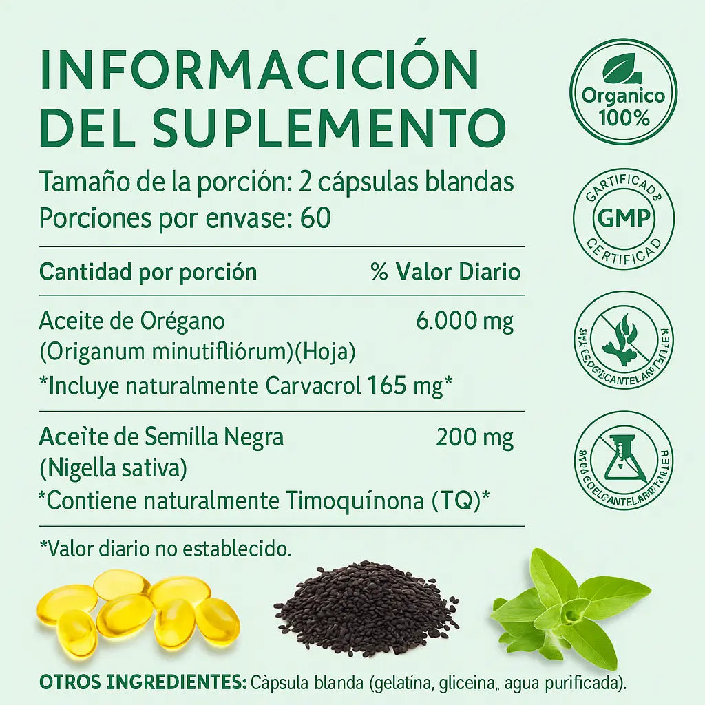 Aceite de Orégano 2X1 IMPORTADO