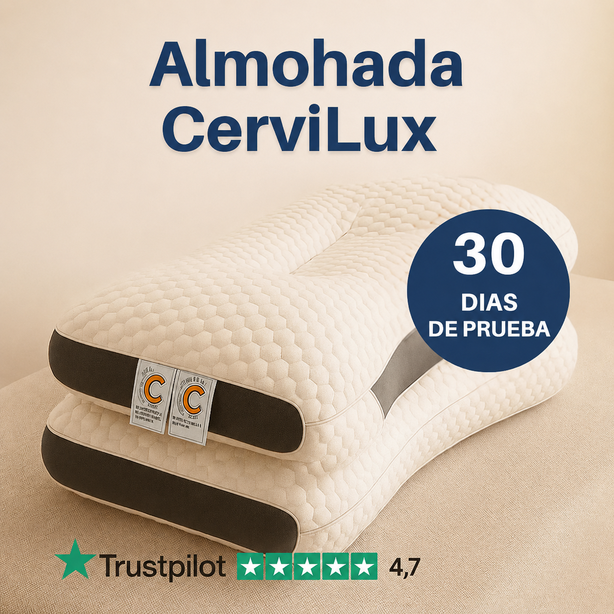 [PAGA 1 Y LLÉVATE 4] Almohada CerviLux – Redescubre el Placer de Despertar Más Cómodo