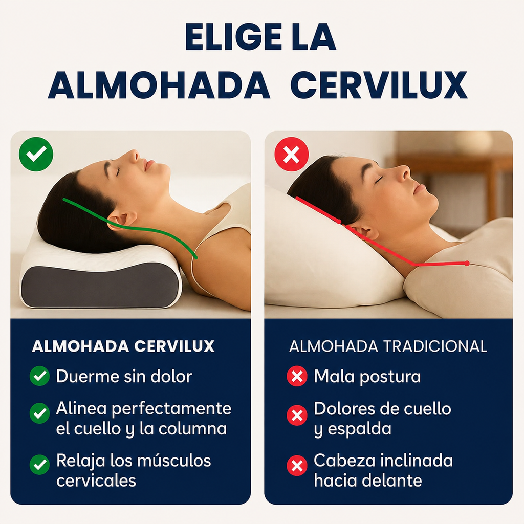 [PAGA 1 Y LLÉVATE 4] Almohada CerviLux – Redescubre el Placer de Despertar Más Cómodo