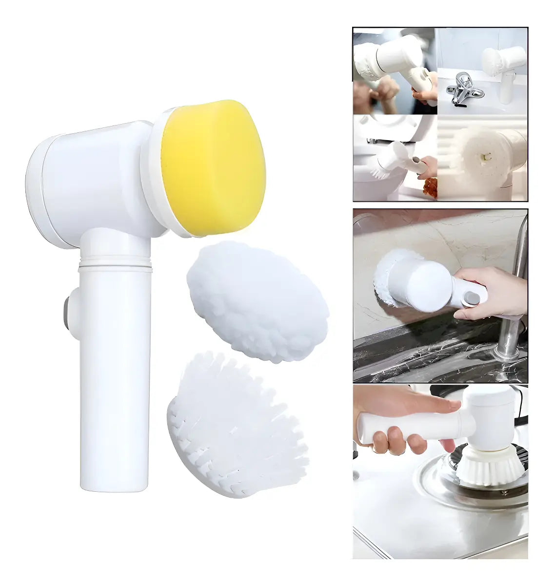 BrillaGo con cabezales intercambiables para baño y cocina