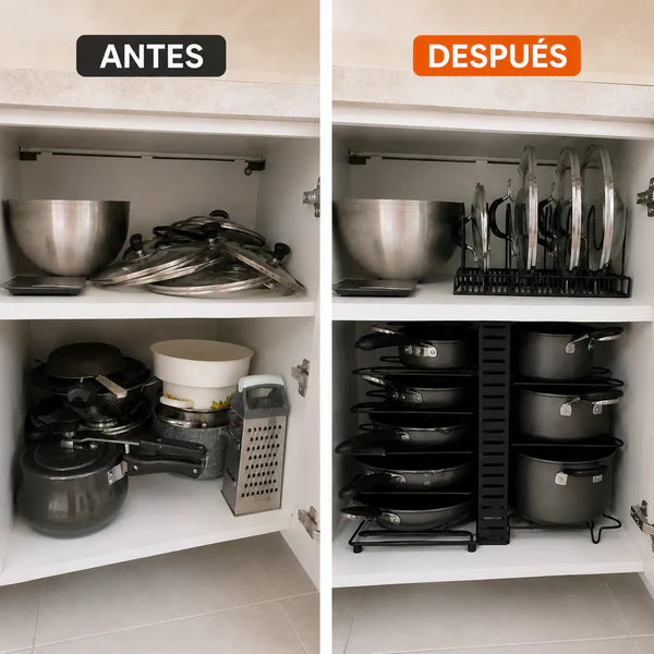 Transformación antes y después del gabinete