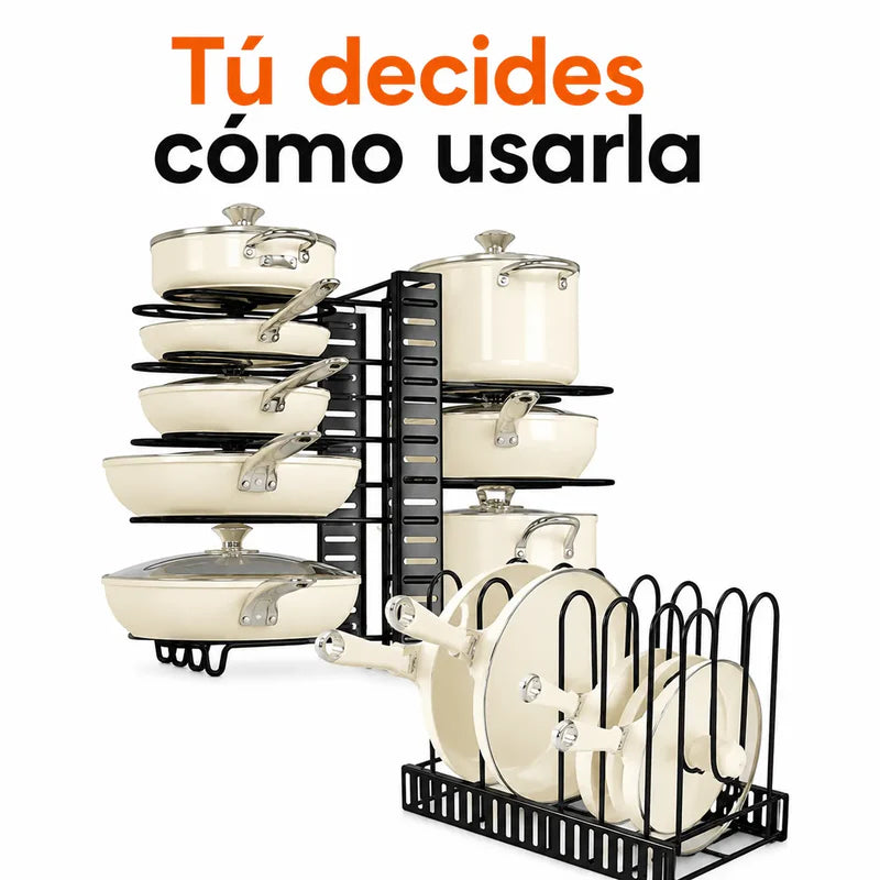 Uso vertical y horizontal del organizador